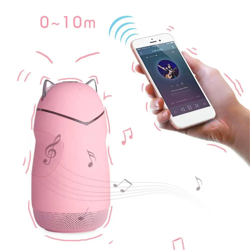 Новый Кот bluetooth колонка в подарок с светодиодный атмосферный свет сабвуфер