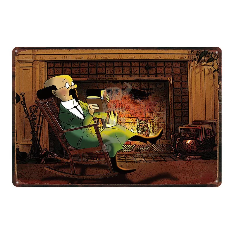 DU2535 Tintin мультфильм Mteal знак табличка Металл Винтаж кафе дома искусство детская комната Настенный декор уникальный подарок Куадрос DU-2548 - Цвет: DU2535