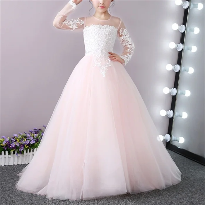 Новинка 2017 красивые платья для девочек с цветами на свадьбу Детское/Детское