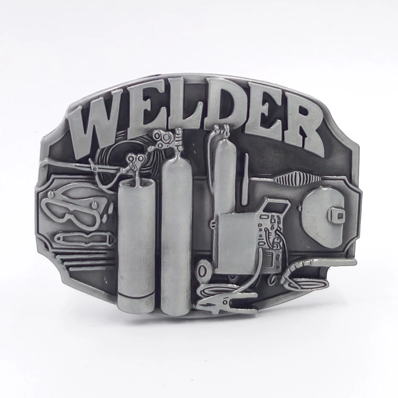 

5pcs/lot T-Disom Wholesale Welder Worker Zinc Alloy Metal Man Belt Buckles 40mm