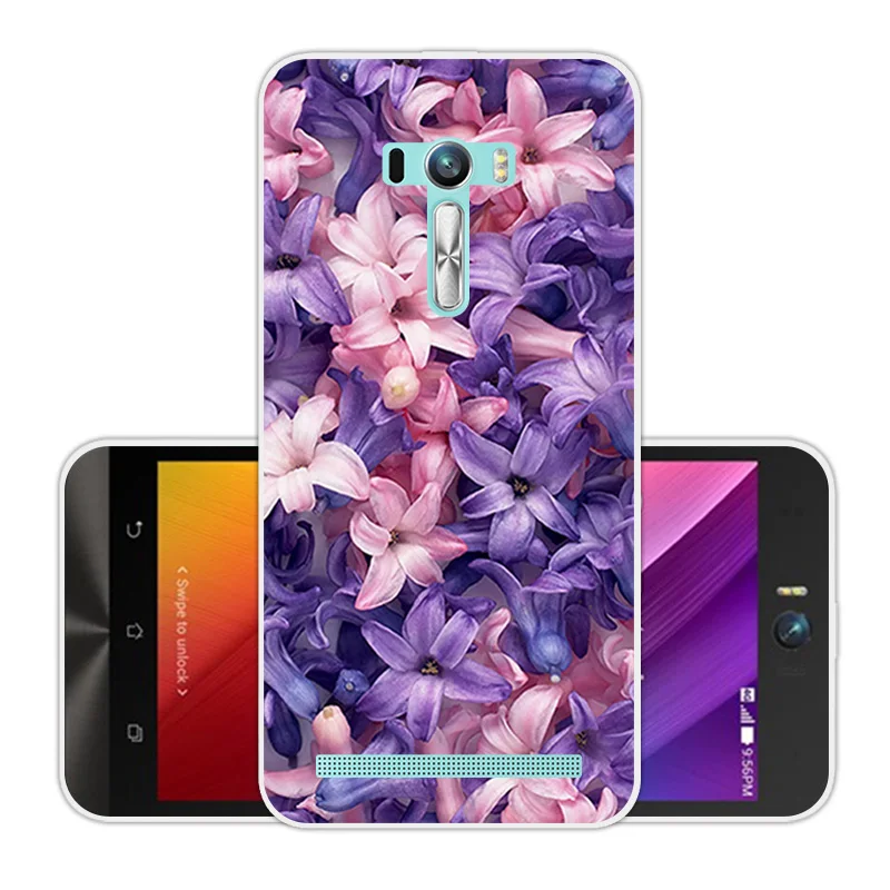 Силиконовый чехол для Asus Zenfone Selfie ZD551KL телефона из мягкого ТПУ 5 дюйма задняя
