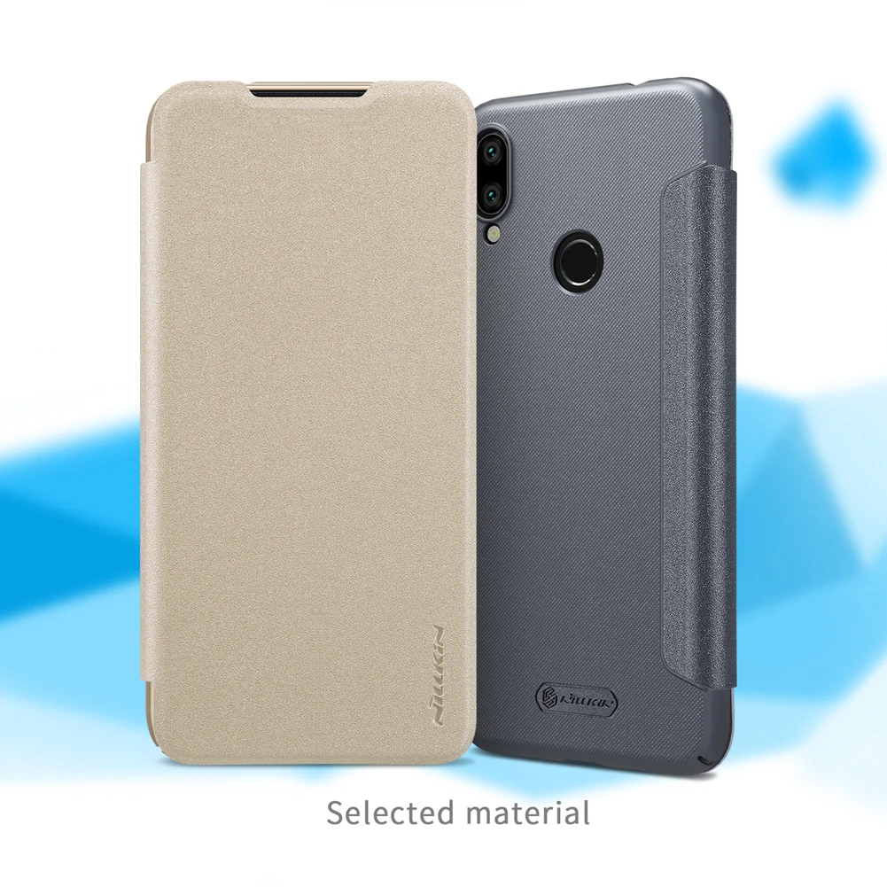 Флип-чехол для Xiaomi Redmi Note 7 Nillkin Sparkle Series из искусственной кожи, чехол для Redmi Note 7, 6,3 дюйма