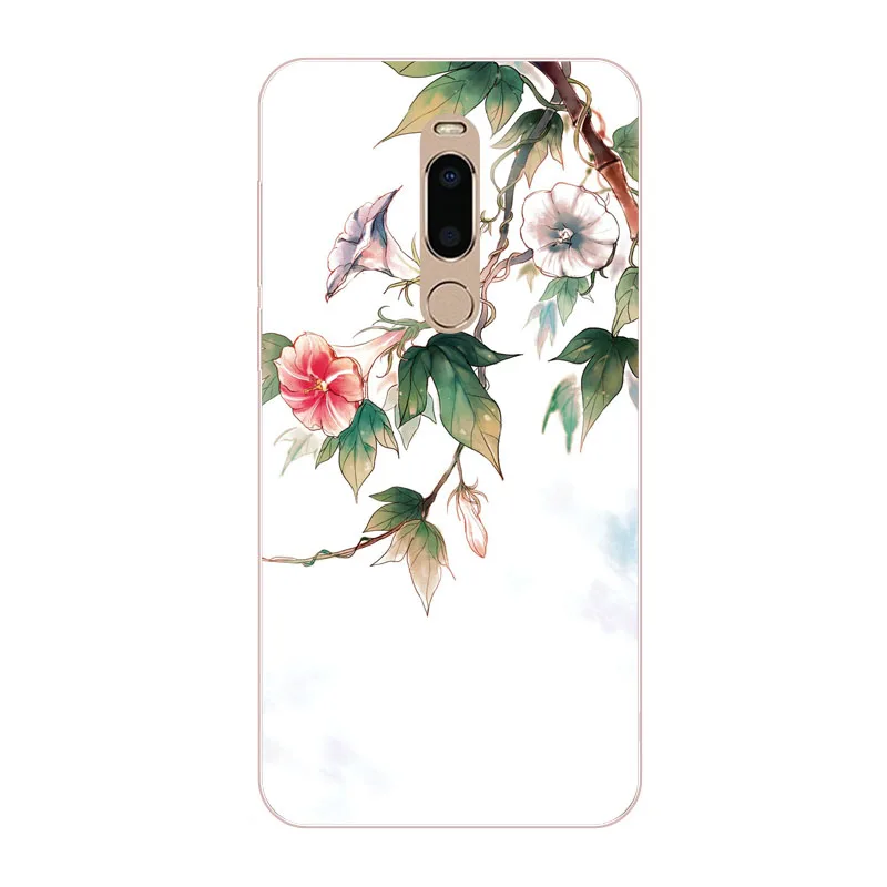 Чехол для meizu note 8 силиконовая Мягкая задняя крышка из ТПУ с красочными лепестками