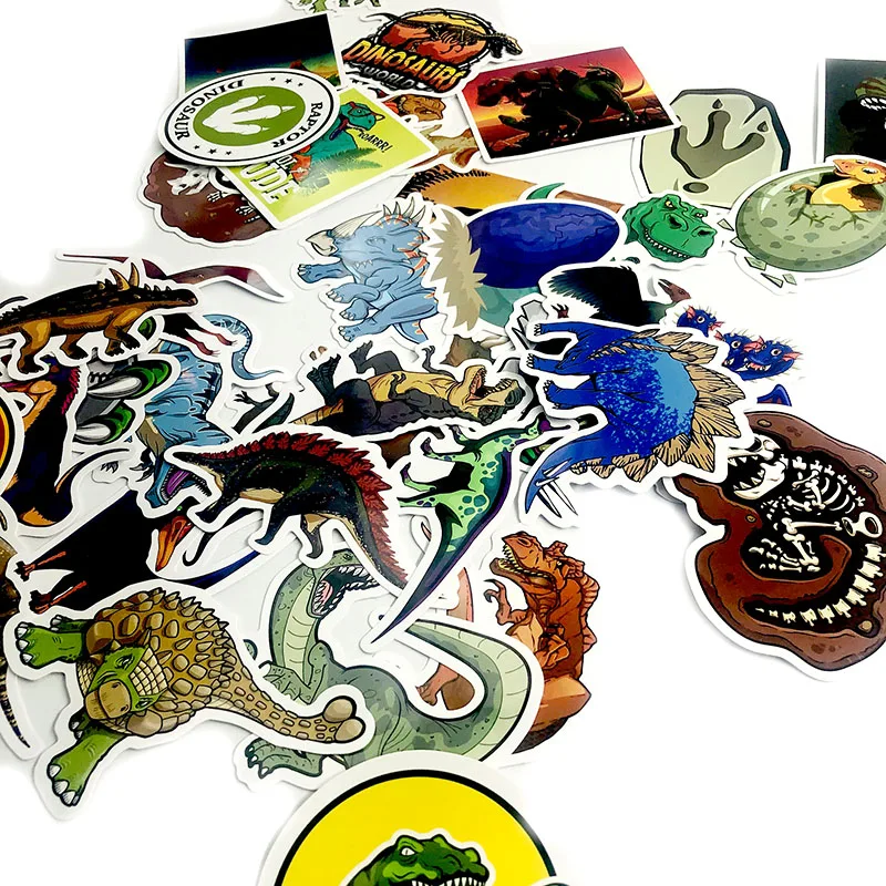 50Pcs/Jurassic Super Cute Dinosaur ForRefrigerator Washing Machine Computer TV Laptop Skateboard Guitar Game | Игрушки и хобби