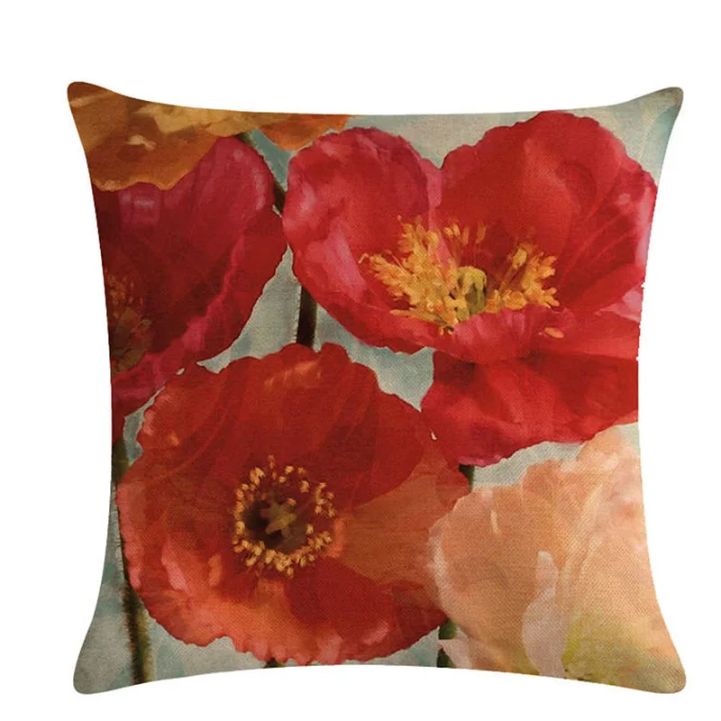 Большой красный цветок печать домашний декор наволочки пледы покрытия для