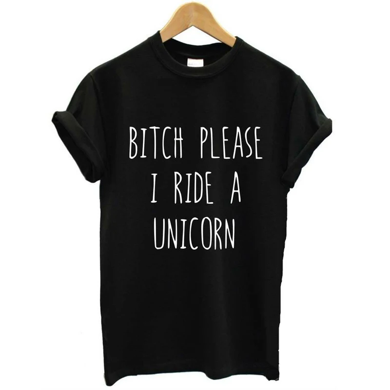 

Harajuku Women Tshirt Print Funny Cotton Shirt For Lady Top Tee Hipster White Black WMT141