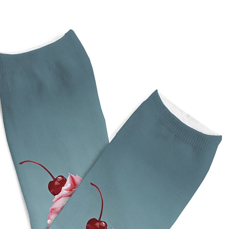 1 пара 3D пустыни печатных короткие носки мужские женские лодыжки Черный