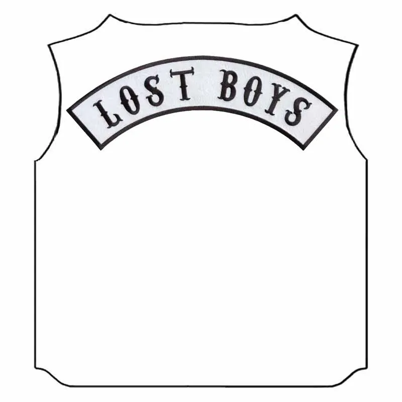 Мотоциклетные байкерские нашивки LOST BOYS вышитые термоклейкие для полной спины