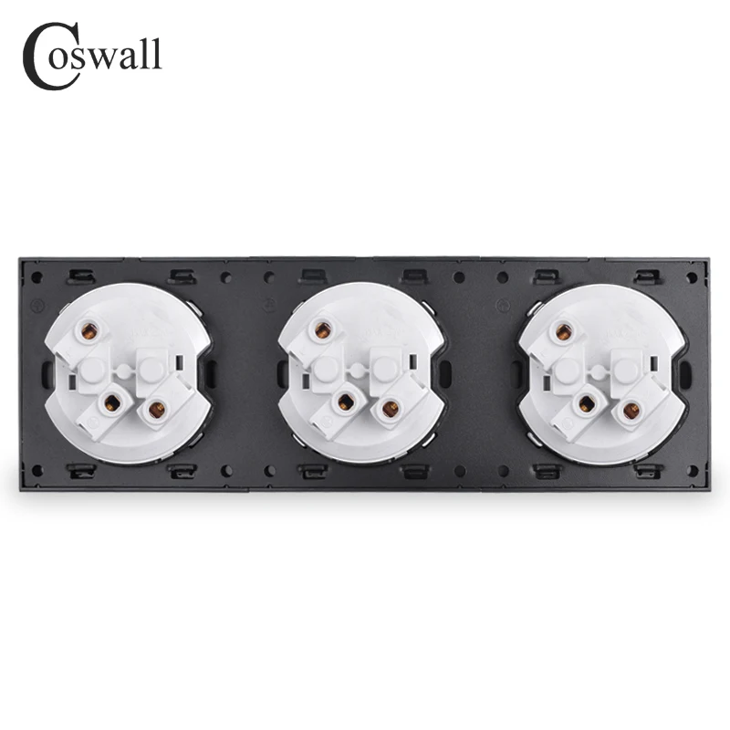 Алюминиевая металлическая панель Coswall черного/серебристого цвета тройная