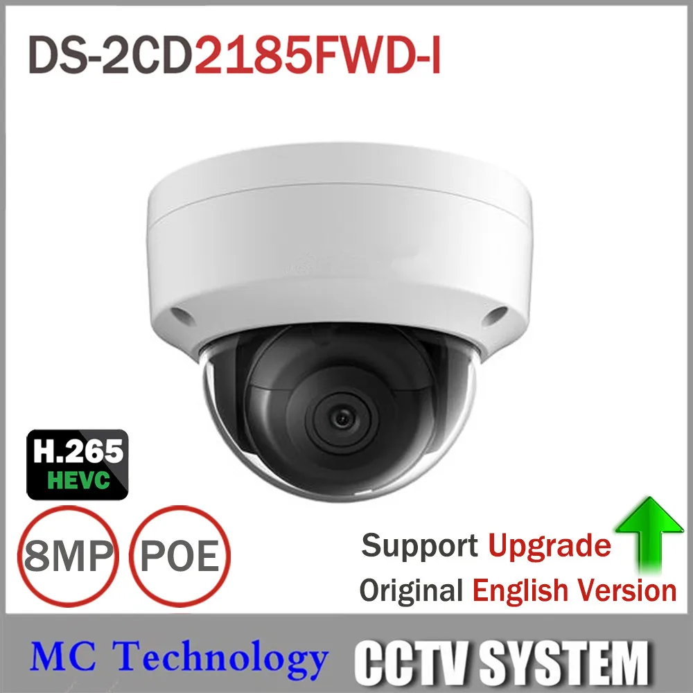 HIK IP Камера DS 2CD2185FWD I 8MP купола H.265 купольных с слот для карты SD IP67|hik ip camera|camera with sdip