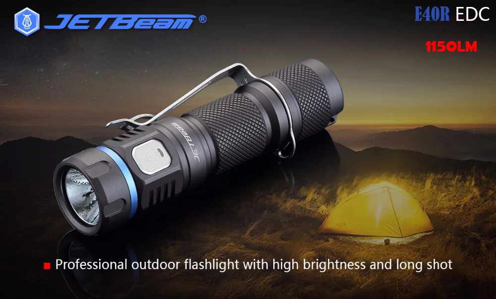 Новейший JETBeam E40R SST40 светодиодный 1150 люмен светодиодный фонарик с 18650 литий-ионным аккумулятором 2600 мАч для саморазмораживания фонарь