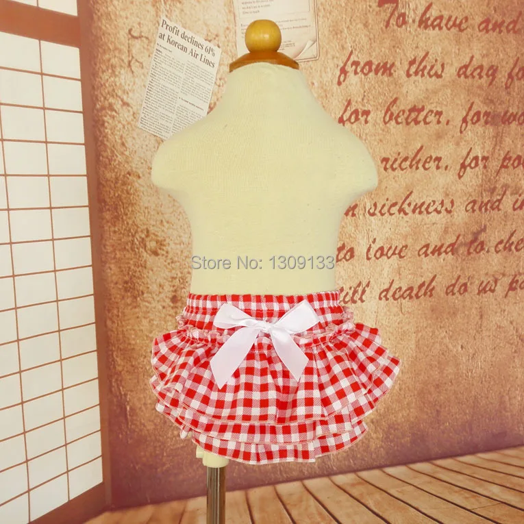 Стране в клетку для новорожденных многоярусная юбка дня рождения шаровары с