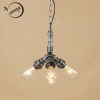 vintage iron metal pendant lamp led 3 lamp pendant light fixture e27 110v 220v for kitchen lights cabinet study dining room bar
