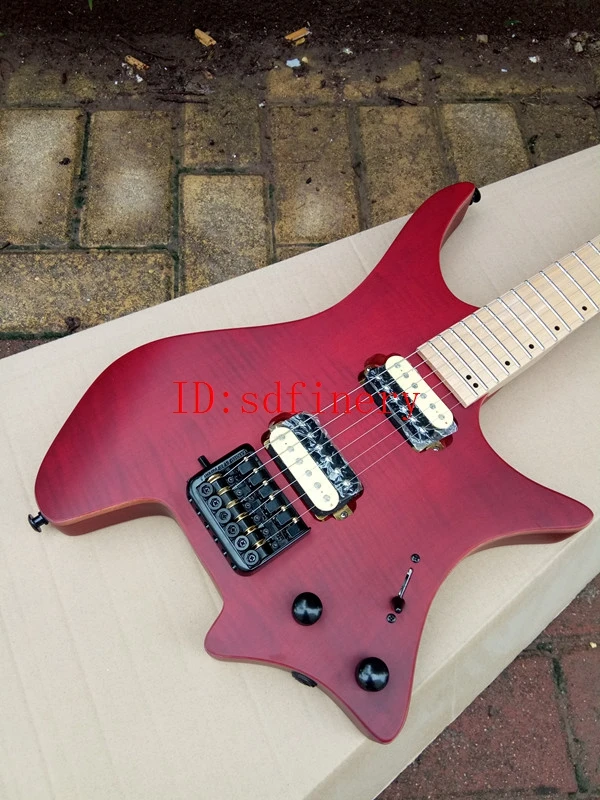 headless клен гриф электрогитара, корпус из красного дерева BJ-89 90