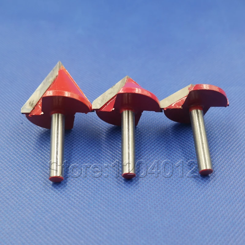3 шт./компл. 6 мм x 22 V Groove фрезерный станок с ЧПУ для гравировки 3D 60 градусов + 90 120