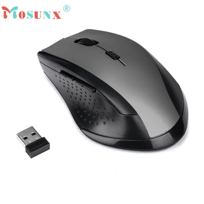 MOSUNX серая беспроводная мышь, подарки,, 2,4 ГГц, 6D, USB, беспроводная оптическая игровая мышь, 2000 dpi, мыши для настольного ноутбука C0612