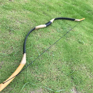 Черный традиционный лук ручной работы Рекурсивный лук с 25-60 фунтов + 6 стрелок для охоты на открытом воздухе стрельбы из лука
