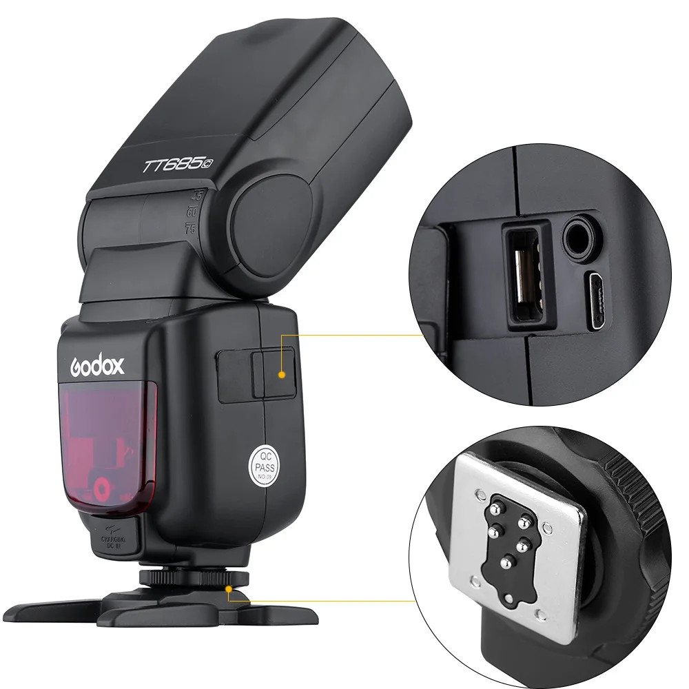Беспроводная вспышка GODOX TT685C E TTL Master Slave Flash светильник 2 4G для Canon EOS 650D 600D 550D 500D 5D Mark