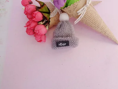 Серый Кукла шляпа OB11 кукла шерстяная шляпа цвета для OB11 GSC 1/8 BJD аксессуары кукла одежда 16-18 см шляпа - Цвет: Серый