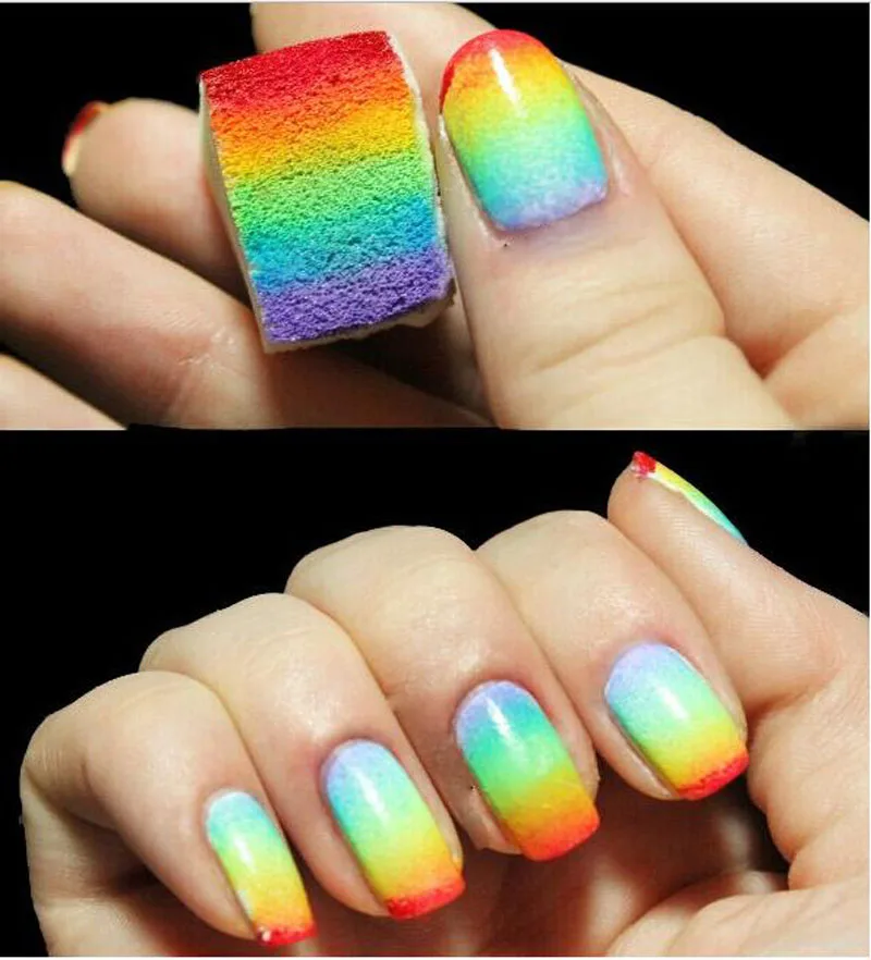 Губка для ногтей AddFavor 10 шт. градиентный цвет штемпелюя губка лак штамп сделай сам