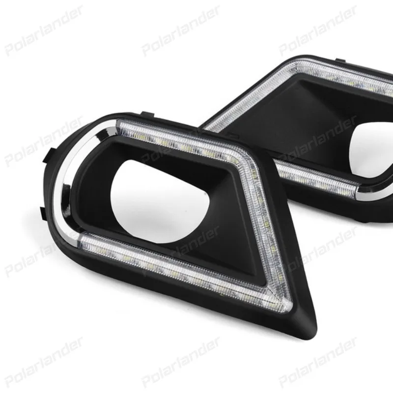 1 компл. drl автомобиль led свет дневные ходовые огни для s/ubaru f/orester 2013 2015 затемнения