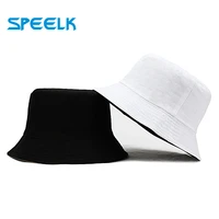 new unisex sun hats women summer double side bucket hat men pure color panama fedoras outdoor fisherman hat visor basin cap
