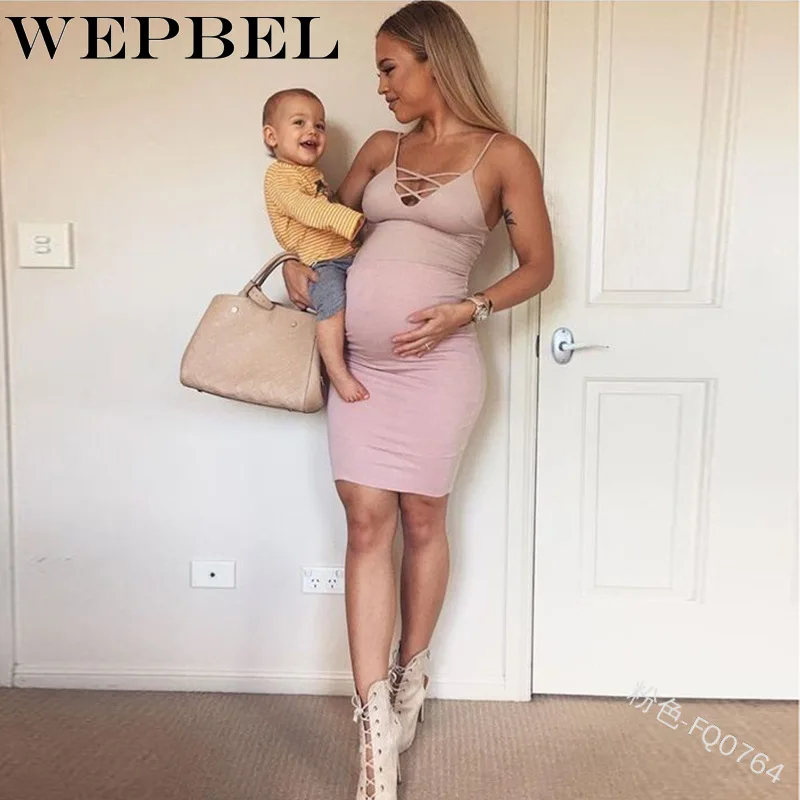 WEPBEL Новое Женское модное хлопковое мягкое удобное платье для беременных