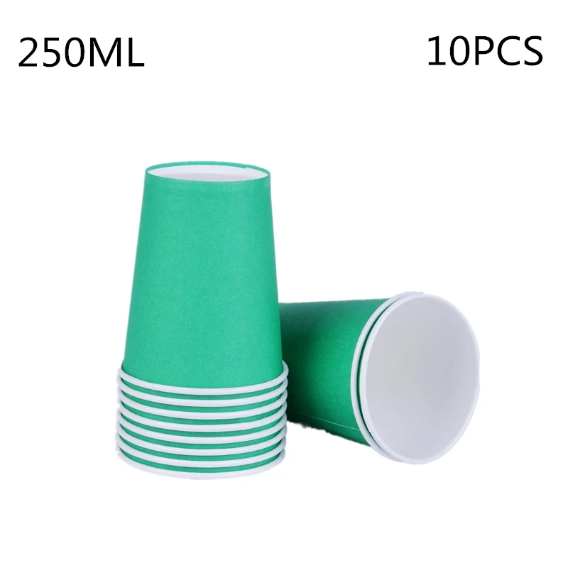 10 шт./лот простые золотые бумажные чашки ребенок душ свадебное украшение для