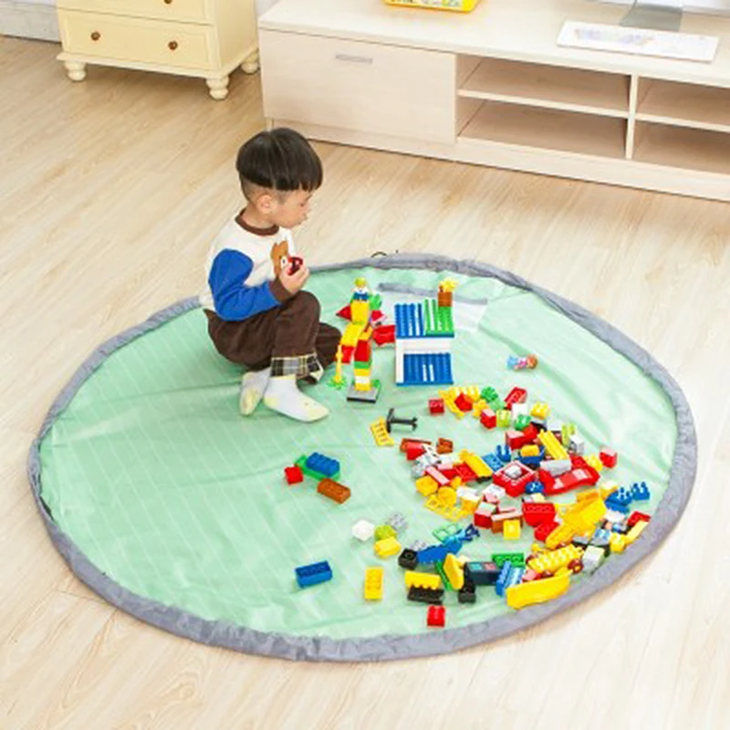 Большой 150 см Портативный детские игрушки сумка для хранения и играть Коврики Lego