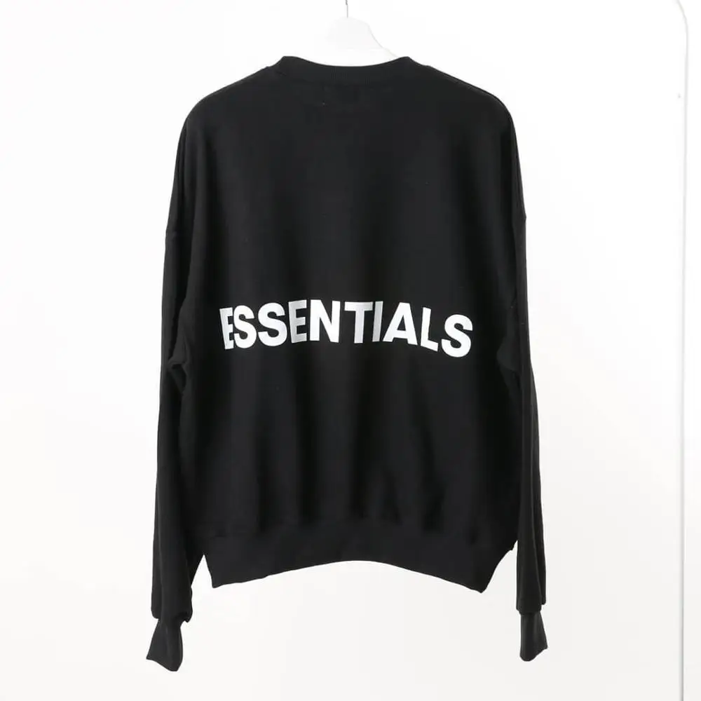 QoolXCWear мужские/женские толстовки kanye west fog свободные ovesized толстовки первой необходимости хип-хоп хлопковые толстовки - Цвет: black