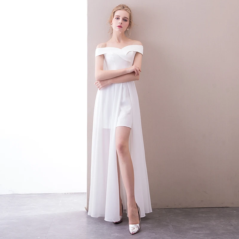 Белое вечернее платье Vestidos De Festa элегантное Сексуальное Милое длинное вечерние
