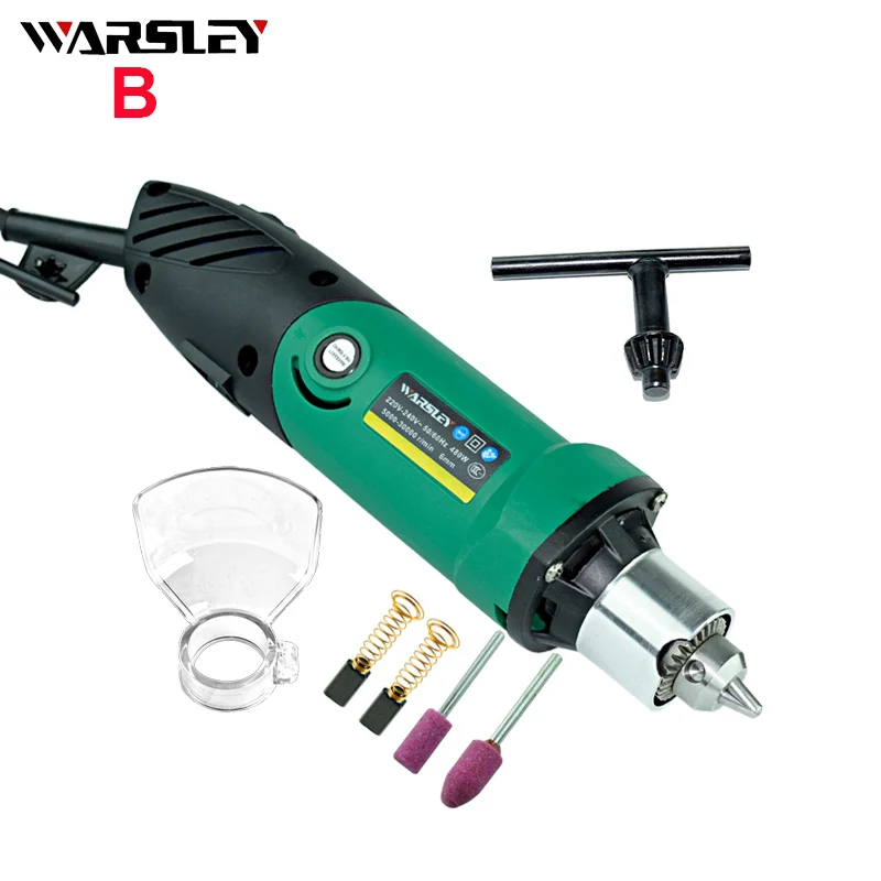 W087 Dremel Стиль 480 Вт Мини электрическая дрель гравер с 6 положениями переключателя Скорость поворотный гибкий вал и шлифовальные Мощность инструменты - Цвет: W087