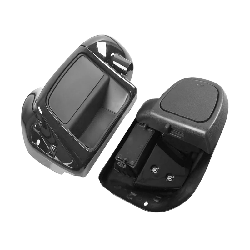 Мотоцикл Нижняя вентилируемая нога обтекатель аппаратный грелка для Harley Davidson Touring Electra Street Glide 14-18 Мотоцикл аксессуары - Цвет: Vivid Black