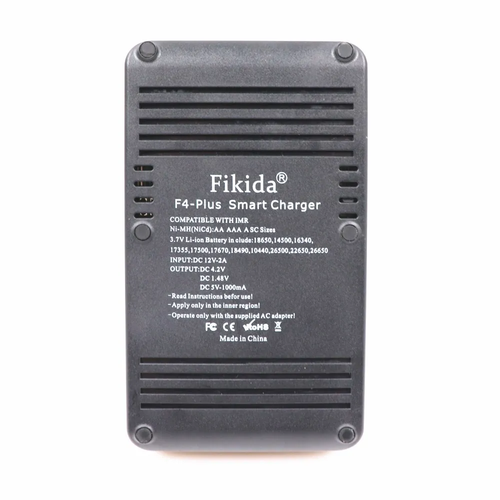 fikida F4 плюс ЖК-дисплей 3,7 V 18650 18350 18500 16340 17500 25500 10440 14500 26650 1,2 V AA, AAA, никель-металл-гидридного аккумулятора журнал de, с зарядным устройством