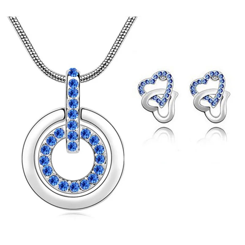 Модные ювелирные изделия для женщин оптовая продажа австрийский хрусталь сердце