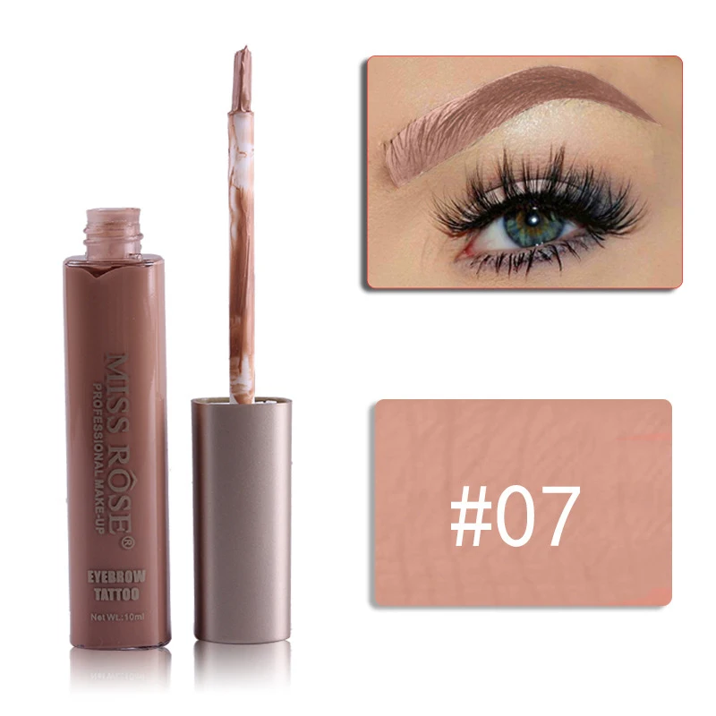 MISS ROSE 9 color Long-lasting Liquid Eyebrow Enhancer Tattoo Tint Waterproof Eyebrow sobrancelha Easy to Wear
