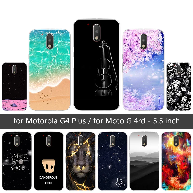 5 &quotдля Moto G4 Plus Мягкая силиконовая задняя крышка для Fundas Motorola G 4rd Sunrise чехол