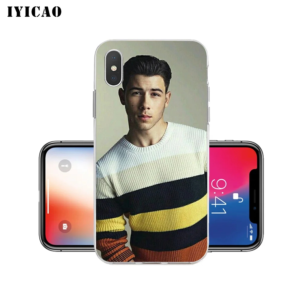 IYICAO Nick Jonas Мягкий силиконовый чехол для телефона iPhone X XR XS MAX 6 6s 7 8 Plus 5 5S SE TPU