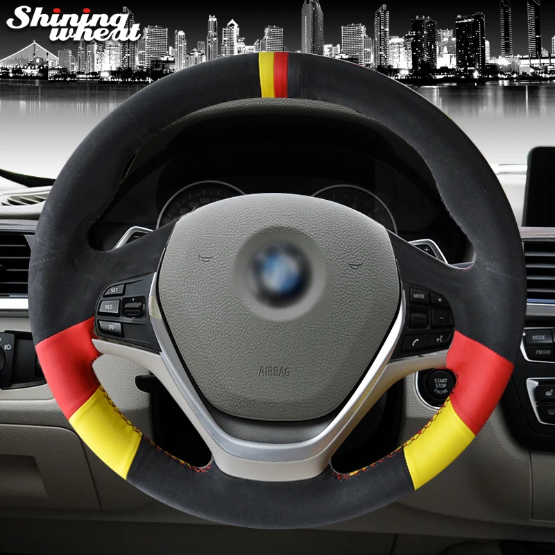 

Hand Sew Black Suede Car Steering Wheel Cover for BMW F20 2012-2018 F45 2014-2018 F30 F31 F34 2013-2017 F32 F33 F36