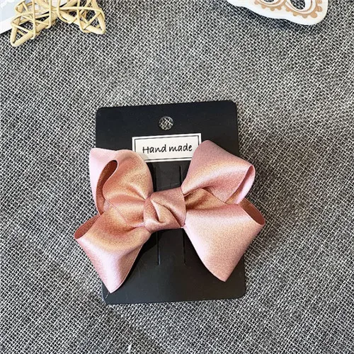 pink 10 шт./лот однотонные Цвет бант детская заколка, перевязь для волос с большим бантом с для заколки для девочек Детские аксессуары для волос заколки Головные уборы - Цвет: pink