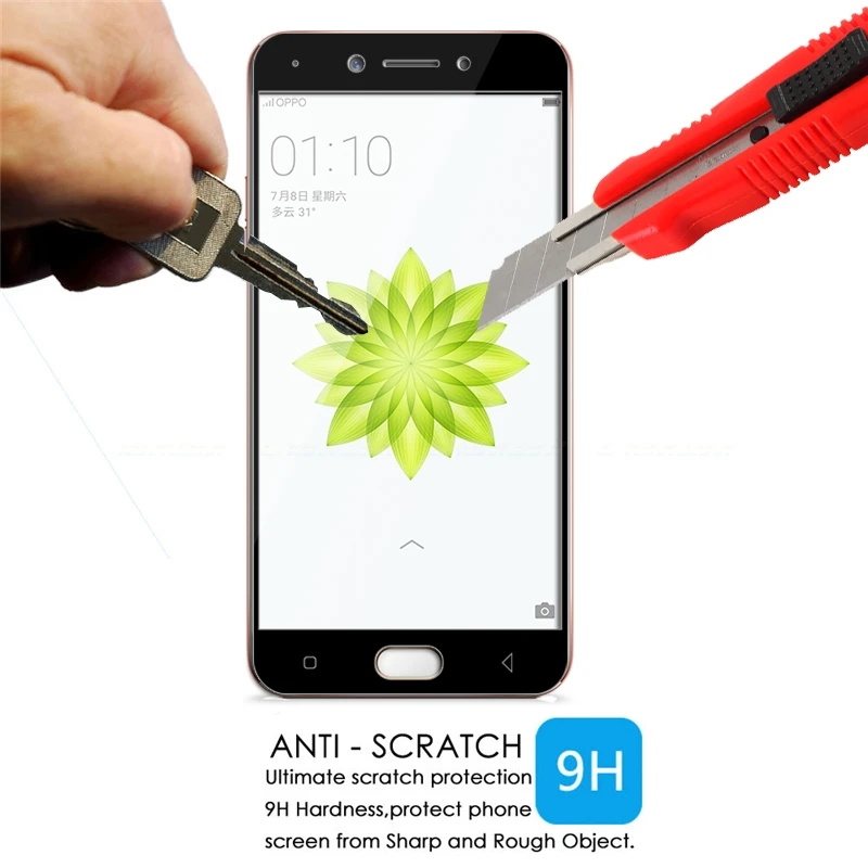 Защитное стекло для экрана OPPO F3 закаленное A77 A 77 полное покрытие защитная пленка