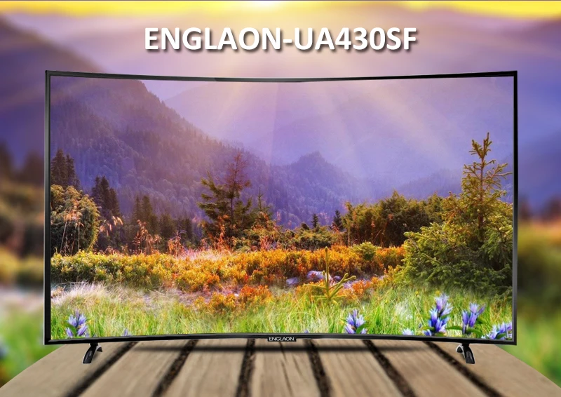Телевизор 43 дюймов ENGLAON UA430SF led Телевизор smart tv изогнутые ТВ s Smart+ ТВ цифровой телевизор Android 7.0