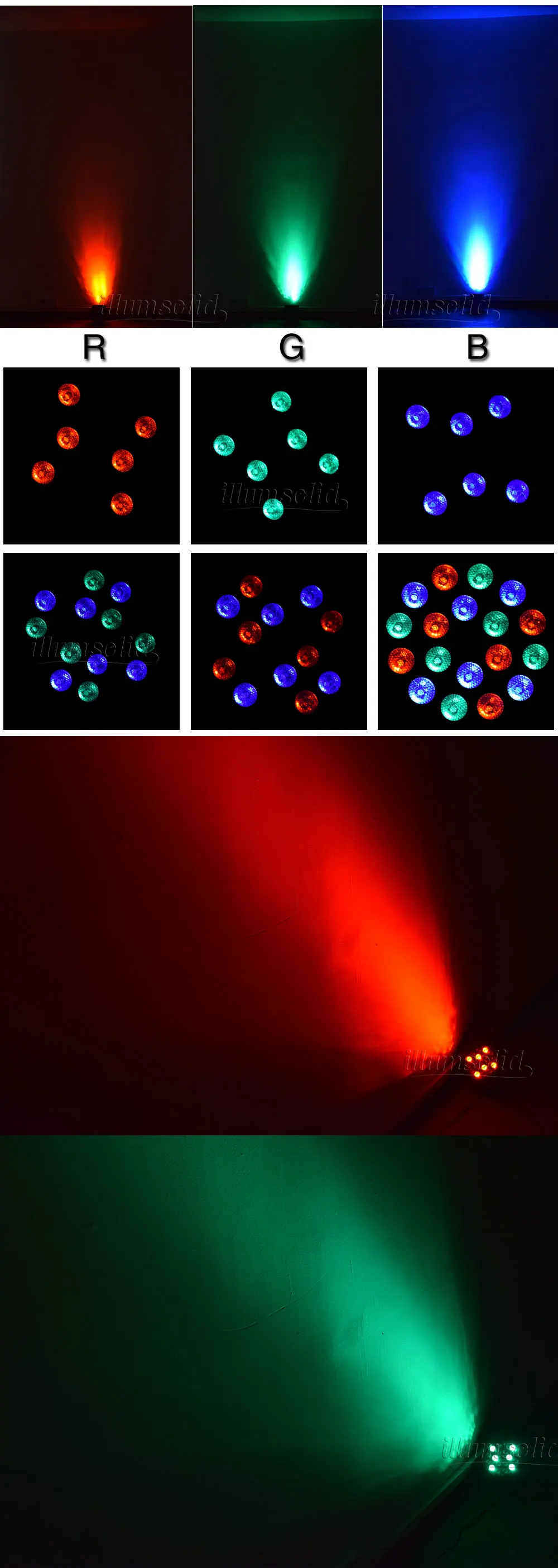 Led par Свет Звук Активированный для DJ Свадьба Рождество год студийное освещение для вечеринки