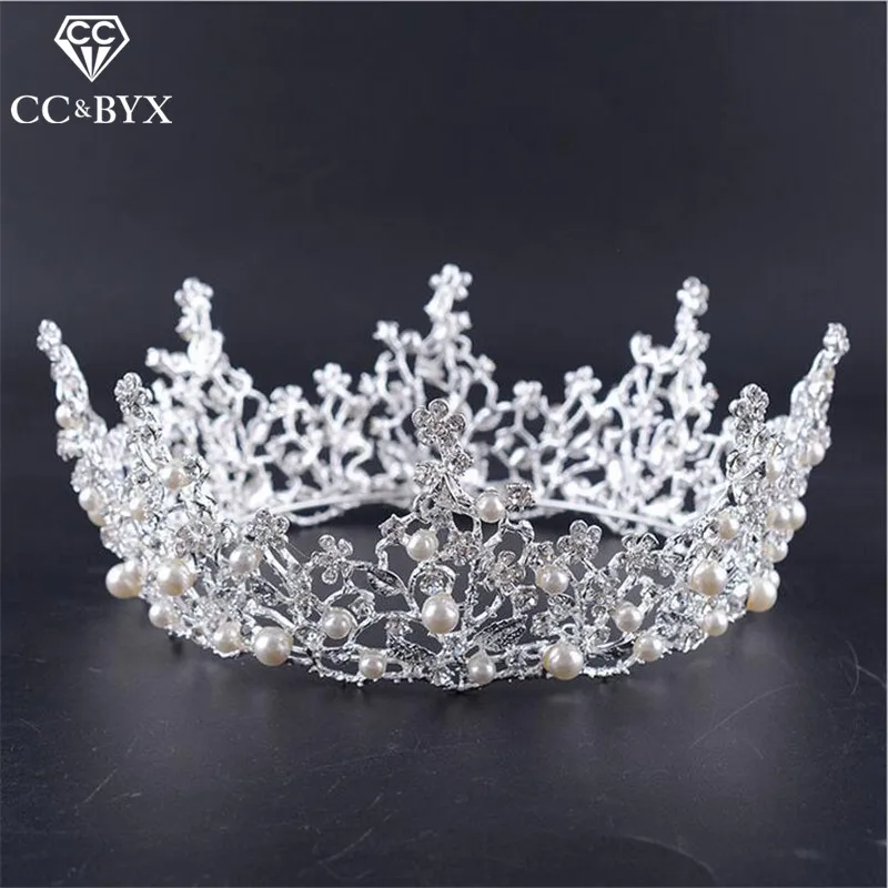 Тиары и короны CC Jewelry для невесты диадемы ручной работы свадебные аксессуары
