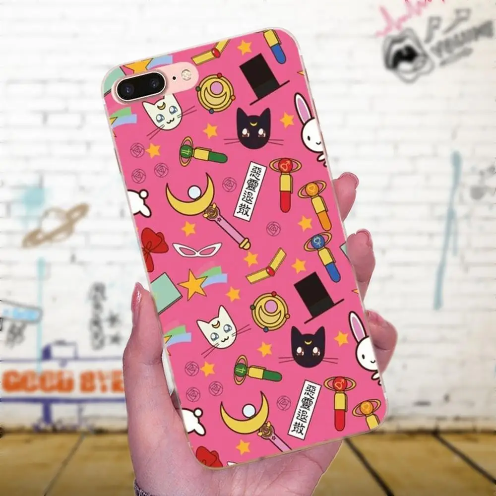 Sailor Moon Аниме Мягкий Силиконовый ТПУ прозрачный живой телефон любви для Xiaomi Redmi Note