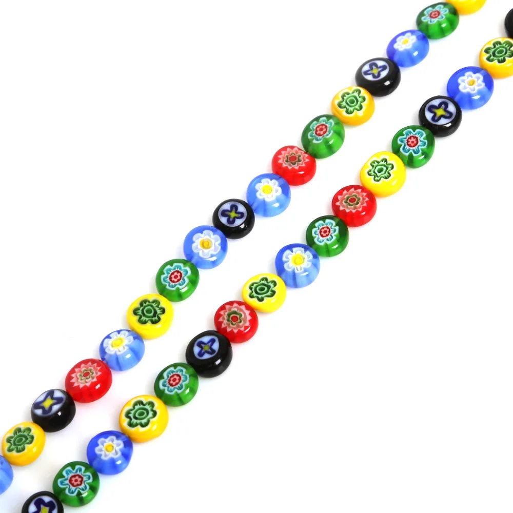 Новое поступление 6 мм 8 круглые/Квадратные бусины стеклянные milleflower в форме