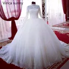 Мусульманское кружевное свадебное платье с длинным рукавом, мусульманское Дубаи, арабское, свадебные платья принцессы, бальные платья, свадебные платья Дубай, vestido noiva Long