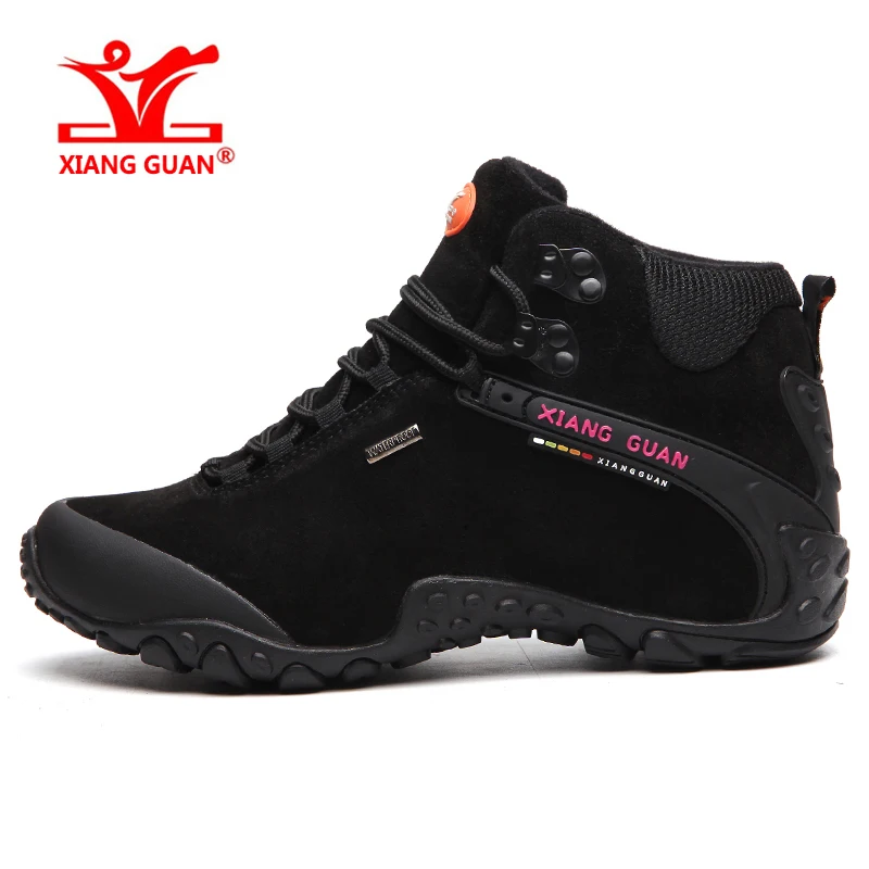

XIANG GUAN Waterproof Hiking Climbing Shoes For Women Walking Sneakers Outdoor Antiskid Blue Purple Black Woman Size 36-39
