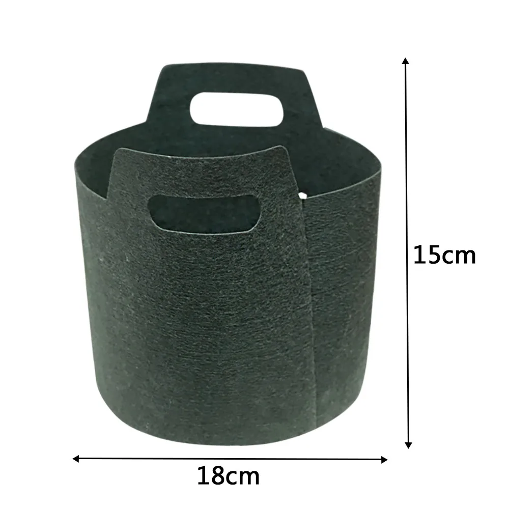 3 размера круглый черный нетканый материал горшки корень мешок для растений