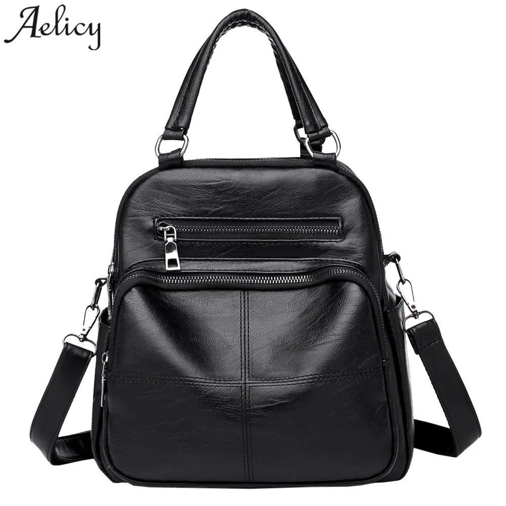 Aelicy рюкзак для женщин 2018 Bolsas кожаные новые рюкзаки женская винтажная школьная